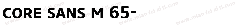 core sans m 65字体转换